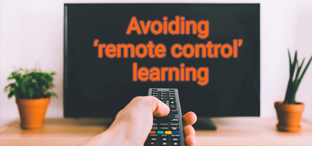 Avoiding “remote control” learning